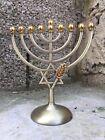 Hanukkah Menorah Jewish Judaica Israel Vintage Brass Chanukah Candle Holder