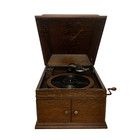 Antique Victor Victrola Vv-ix Oak Tabletop Talking Machine Phonograph Wind Up
