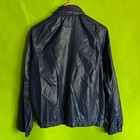 Vintage Sears Mens Large Navy Blue Dragon Logo Nylon Windbreaker Jacket