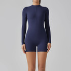 Women s Zipper Tracksuit Long Sleeved Yoga Jumpsuit Seamless Fitness Sports Body
