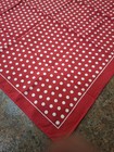 Vintage Red   White Polka Dot Bandana 100  Cotton Hankie Made In Germany Western
