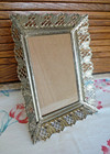 Vtg Ornate Gold-tone Filigree 5 x7  Frame Free Standing Vertical Or Horizontal