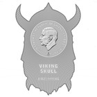 2025 Ghana Viking Skull 1 Oz Antiqued Silver Coin Mintage Of 999