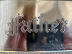 Vintage Antique  father  Casket Plaque Funeral Dad
