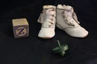 Antique Victorian White With Tassels  Leather Shoes  Child Toddler    5