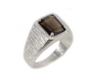 19thc Antique 3ct Cairngorm Scotland Smoky Quartz ring  Celt Druid Pommel Magick