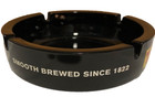 Vintage  Advertising Tetley   s Bitter Beer  Black Glass Ashtray  Man Cave  Pub