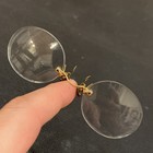Antique 1 10 12k Gold Filled Pince-nez Bridge Eyeglasses Rimless Glasses W  Case