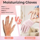 2 Pairs Cotton Moisturizing Gloves Overnight Touchscreen Fingers For Spa Dry    