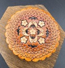 Vintage Russian Carved Birch Bark Wooden Trinket Stash Box Hand Made Folk Art