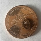 Ascension Island Quarter Dollar 1 4 Oz  999 Fine Copper Round - New 