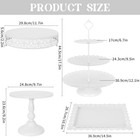 Cake Stand 8 Pcs White Metal 3 Tier Cupcake Display Tower Fivenl Dessert Table