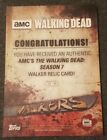 2018 Topps The Walking Dead Season 7  walker relic Card  R-w3 Nrmt 
