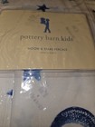 Pottery Barn Kids Twin Bed Skirt Moon   Stars Percale 100  Cotton New Us Made