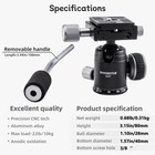 Panoramic Ball Head With Handle All Metal Cnc Ball Head Camera Mount Tripod H   