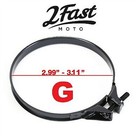 Band Clamp Air Box Filter Intake Manifold Wire - 76-79mm - Black 2 Pack 25-3114g