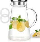 Glass Pitcher With Lid And Handle 68oz Borosilicate Water Pitcher