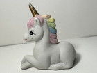 Lot Of 3 Vintage 1980s Unicorn Figurines  One Is 1989 Enesco Unicorn Thimble