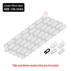 Drive Chain   Sprockets For Polaris Sportsman 90 2007-2014 428 Pitch 136 Link