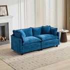 Modern Cloud Sofa Sectional Couch Comfy Upholstered Loveseat For Living Room