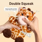 Blubrk Soft Plush Giraffe Small   medium  10   40 Lb Dogs   Safari Yellow   Brown