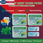 Demiya Mint Flavor Dental Floss Picks 320 64 Count  pack Of 5   Green