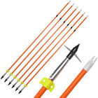 31  Archery Bow Fishing Arrows Fiberglass Broadheads Points Bowfishing Hunt