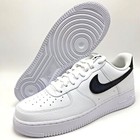  new  Men Nike Air Force 1 Low White black Pebbled Leather  ct2302 100      