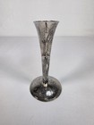 Vtg Silver Plated Spill Bud Vase Ornate Art Nouveau 5 Inch Tall Decorative Mcm