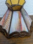 Stained Glass Small Accent Lamp Shade Piano Style Scalloped Rim Italy 4 