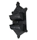 Antique Cast Iron Wall Mounted Double Matchstick Holder W striker Patent 1899
