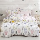 Girls Duvet Cover Queen Floral Bedding Sets White Queen 90 x90   Boho Floral 02