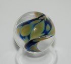 Contemporary Art Glass Handmade Borosilicate Twist Marble 1 194-1 211 Inches