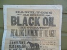 Antique Hamilton s Black Oil Farm Horse Quack Medicine Advertising Poster