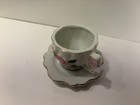 Vintage Child s Tea Set Play Dishes Cup And Saucer Pink Flower Marked Japan