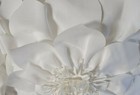 2 Filled 18  White Flower Throw Pillows
