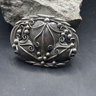 Vintage Sterling Silver Belt Buckle Native American Signed Navajo 31g 2 2   x1 7   