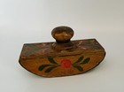 Vintage Wooden Ink Blotter Rocker Hand Painted 4 5    Wide