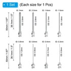 10 12 14 16 18 20 22 24gax1 5    Dispensing Needle Tips Stainless Steel Silver