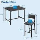 Dining Table Set For 2 With Corner Protector  Kitchen Table Set W footrest      