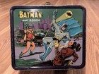 Vintage 1966 Aladdin Dc Comics Batman And Robin Metal Lunch Box W  Thermos