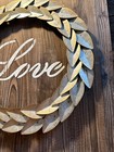 Wooden Farmhouse Wall Decor Galvanized Wreath Love Script 18w X 19 5t 