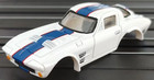 Corvette Grand Sport White Blue Stripe Tjet Slotcar Body Aurora Autoworld Dash