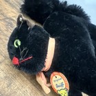 Rare Early Steiff Velveteen Black Cat W Tag button