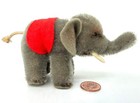 Steiff Elephant 1960s Mohair Plush 7cm 3in Plain Saddle Tusks No Id Vintage