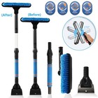 Car Ice Scraper Snow Windscreen Winter Brush With Extendable Foam Handle Tool