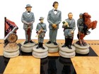 Us American Civil War General Queens Painted Set Of Chess Men Pieces - No Board