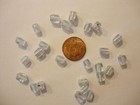 36 Vintage Glass Light Pale Blue Hand Made 7x5mm  Rectangle Beads 7256