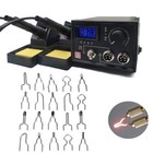 220v Wood Burning Kit Adjustable Pyrography Machine Gourd Craft Tool W  20 Tips