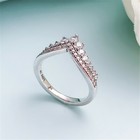 New Authentic Silver Princess Wish Crown Cz Stackable Ring Size 5 6 7 7 5 8 5